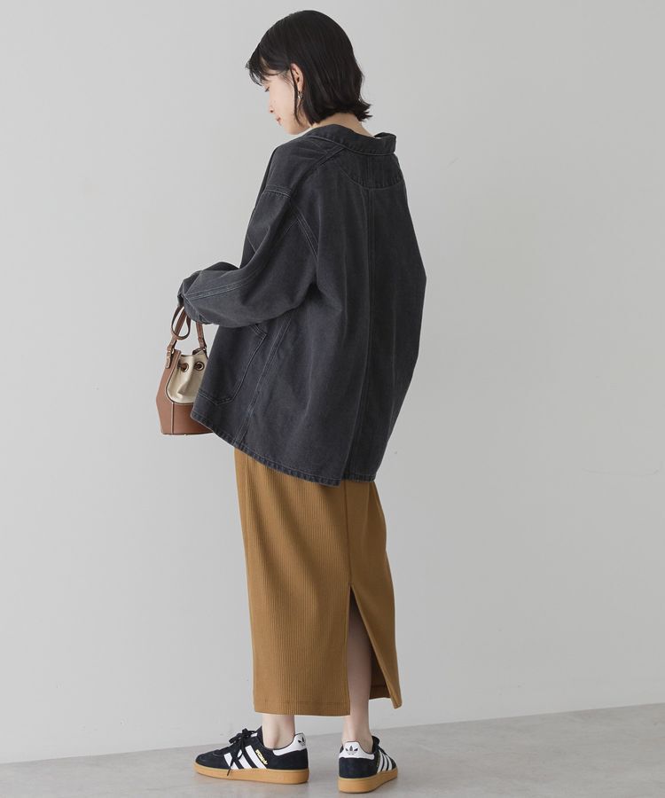 AMERICAN HOLIC「針抜きリブナロースカート」|タイト|