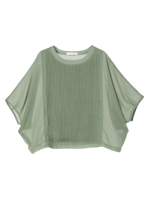  「・furry rate ピンタックボイルブラウス」|シャツ・ブラウス|グリーン