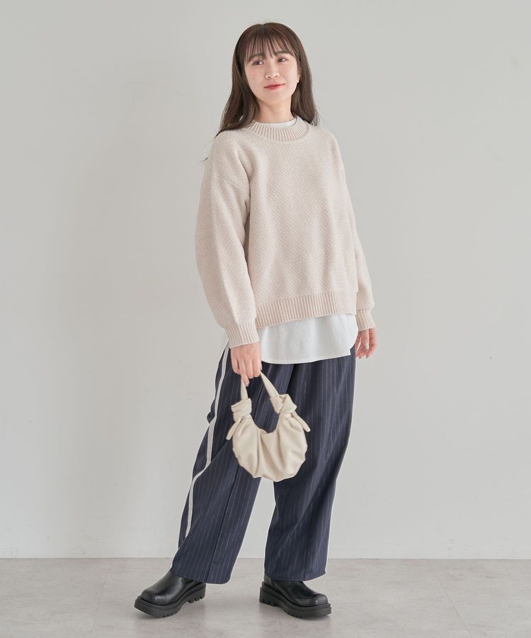 Green Parks「ベロアモールモックネックニットプルオーバー」|ニット・セーター|