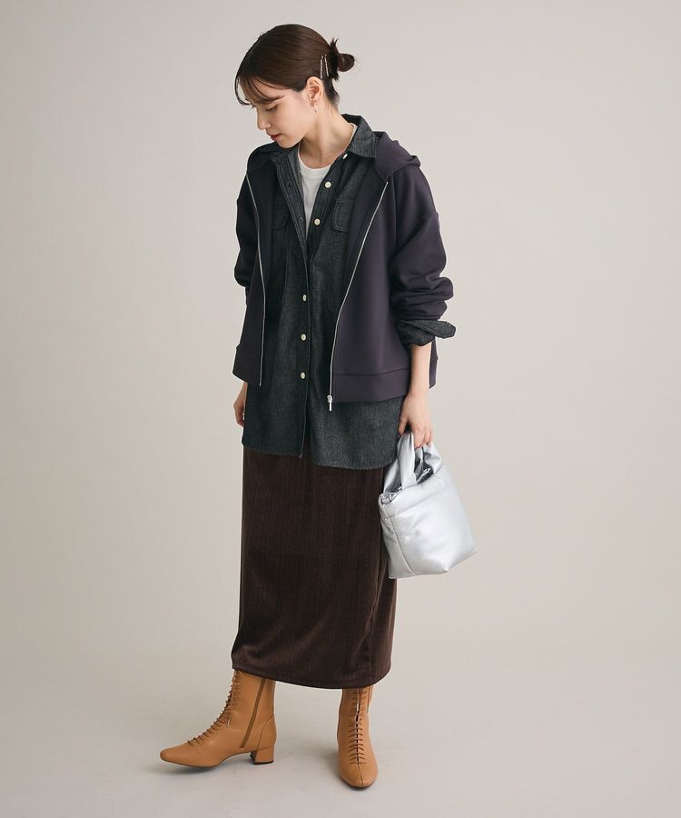 Green Parks「ラメベロアIラインスカート」|スカート|