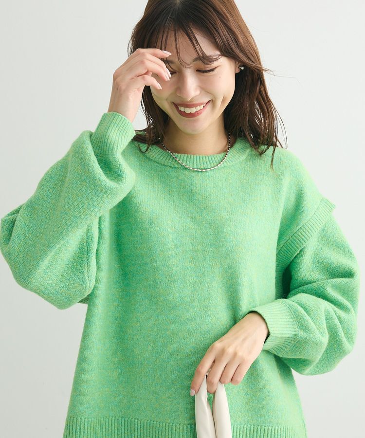 Green Parks「袖かのこニットプルオーバー」|ニット・セーター|Green
