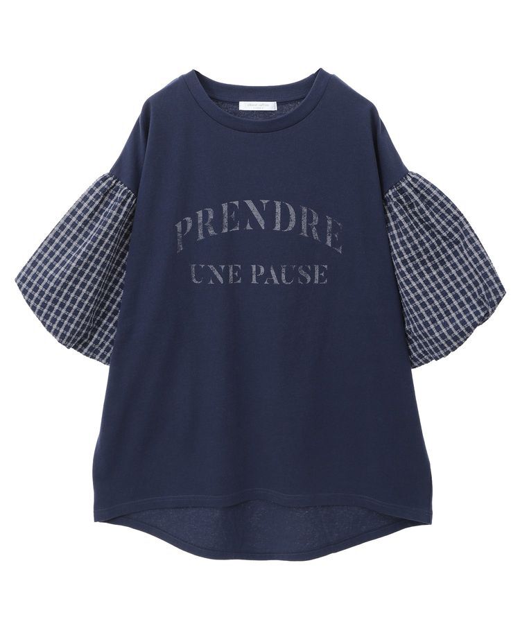 Green Parks「チェックバルーンスリーブロゴチュニック」|チュニック|