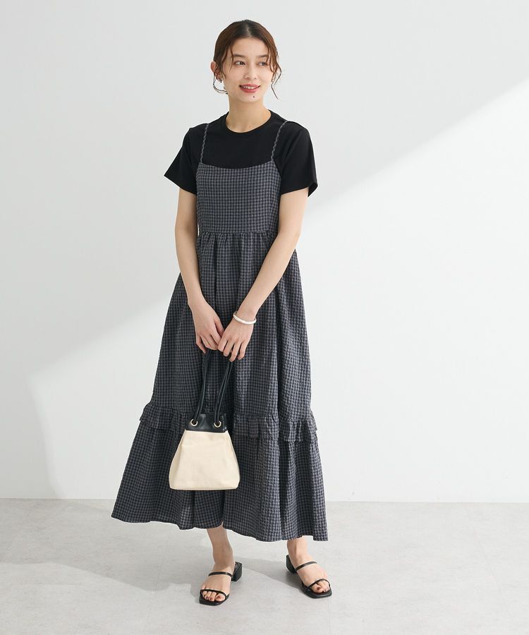 Green Parks「・ELENCARE DUE ギンガムキャミワンピース」|ワンピース|