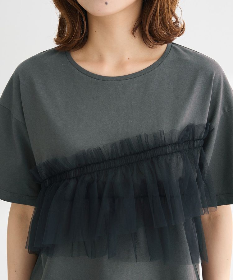 Green Parks「・ELENCARE DUE チュールフリルレイヤーTEE」|Tシャツ・カットソー|