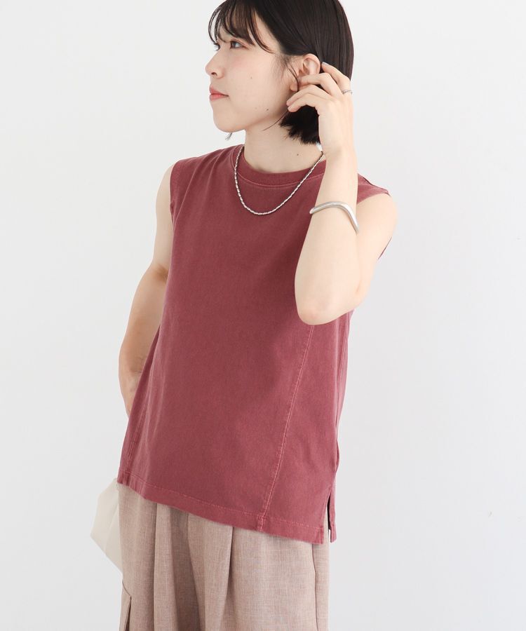 Green Parks「・DOUBLE FLAGS ピグメント切替ノースリTEE」|Tシャツ・カットソー|