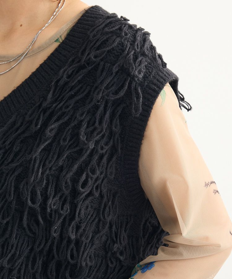 Green Parks「ループニットベスト」|ベスト・ジレ|