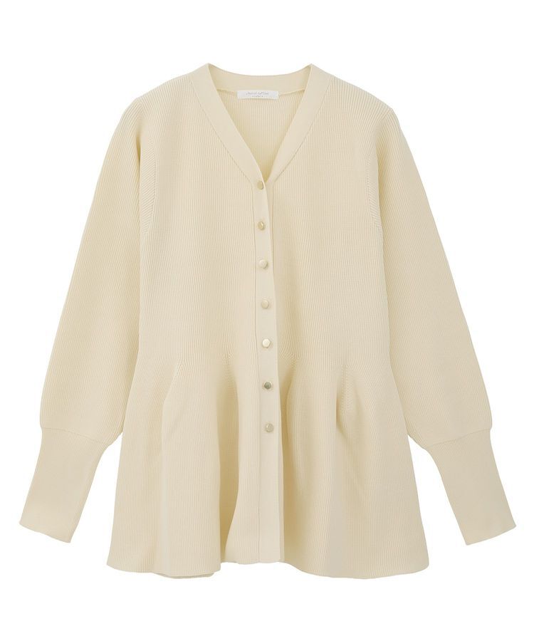 Green Parks「金釦ペプラムニットカーディガン」|カーディガン|