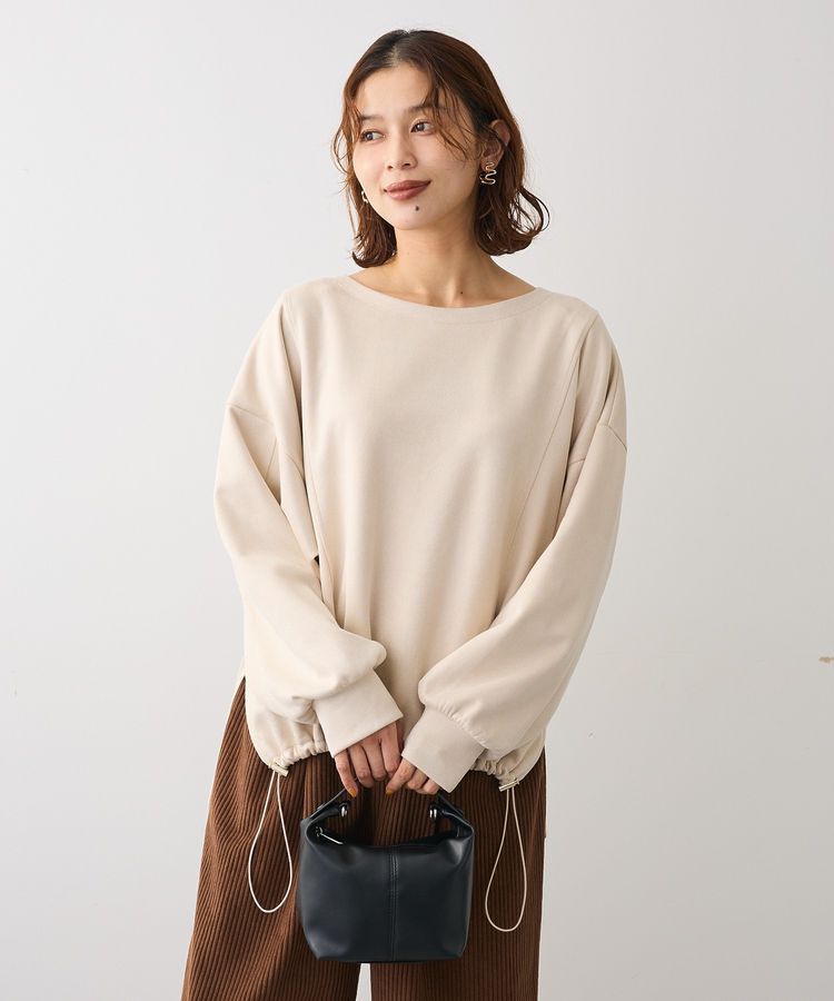 Green Parks「なめらかタッチスウェード調ドロストプルオーバー」|Tシャツ・カットソー|