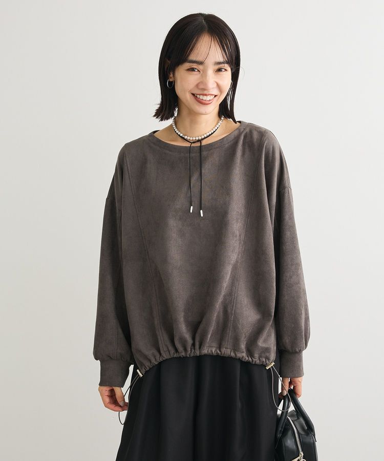 Green Parks「なめらかタッチスウェード調ドロストプルオーバー」|Tシャツ・カットソー|