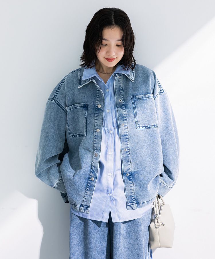 Green Parks「デニムシャツブルゾン」|テーラードジャケット|