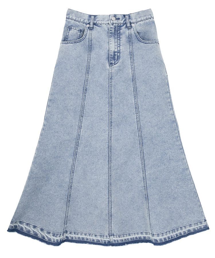 Green Parks「イージーデニムマーメイドスカート」|フレア|