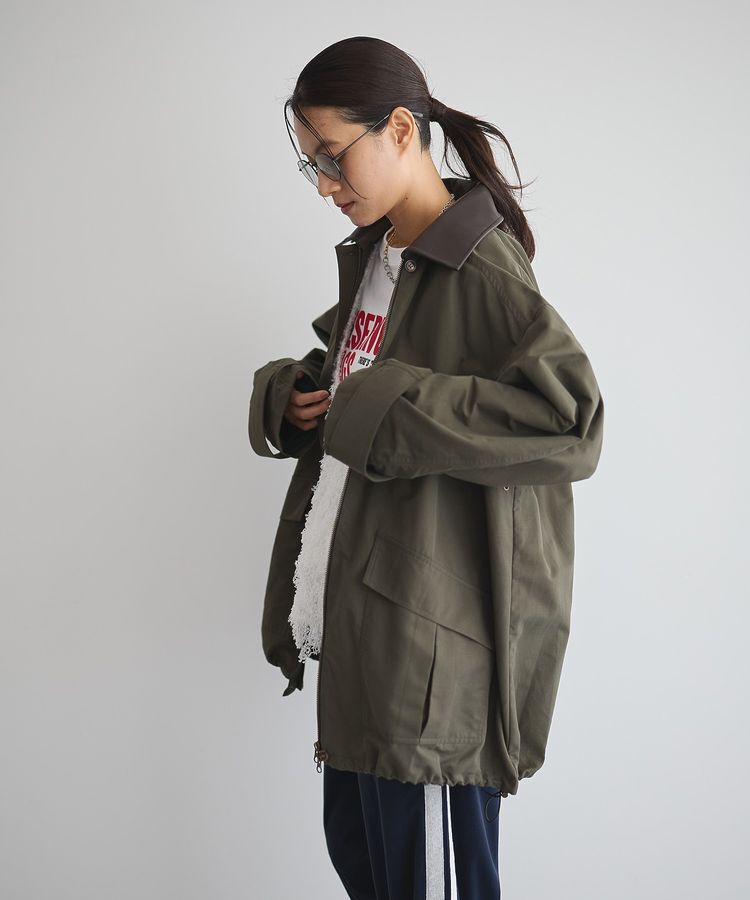 GARAGE OF GOOD CLOTHING「エコレザーカラーバルコート」|ステンカラーコート|