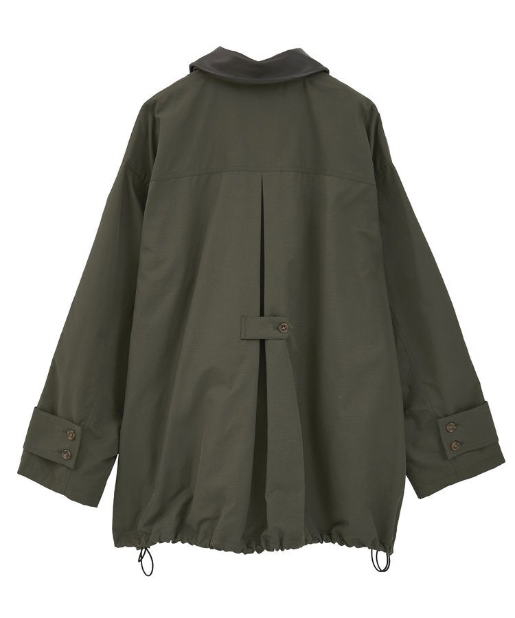 GARAGE OF GOOD CLOTHING「エコレザーカラーバルコート」|ステンカラーコート|