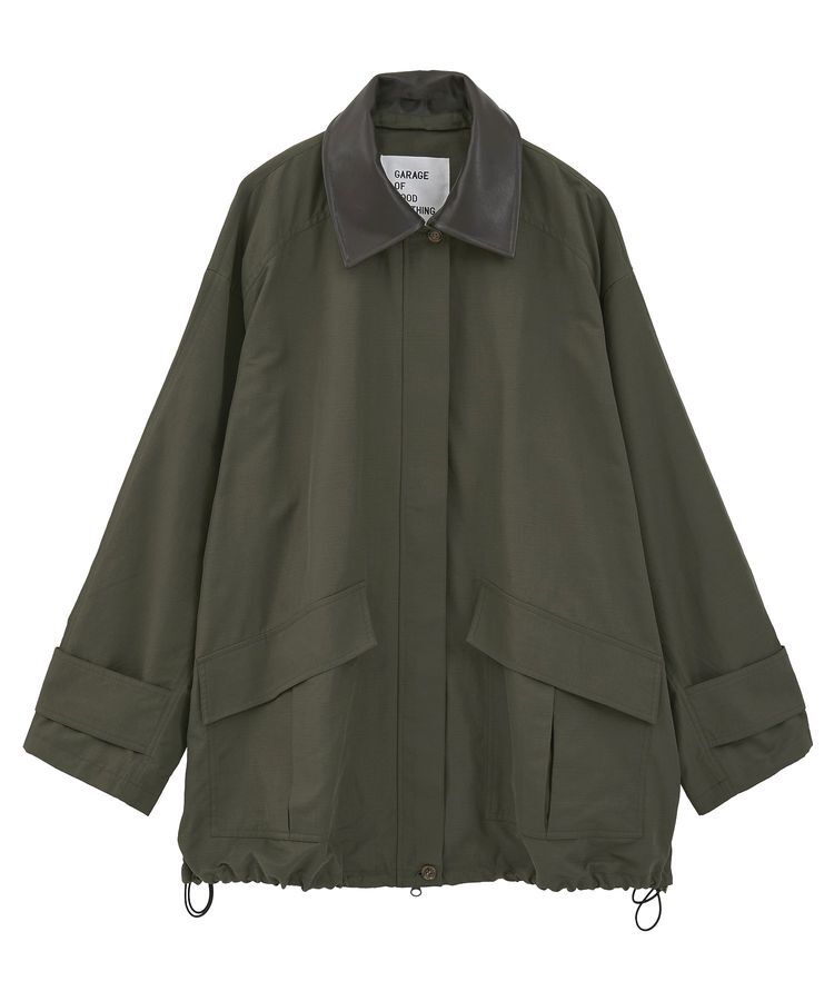 GARAGE OF GOOD CLOTHING「エコレザーカラーバルコート」|ステンカラーコート|