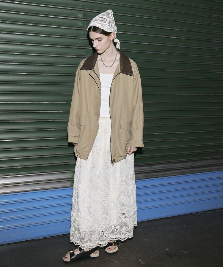 GARAGE OF GOOD CLOTHING「エコレザーカラーバルコート」|ステンカラーコート|