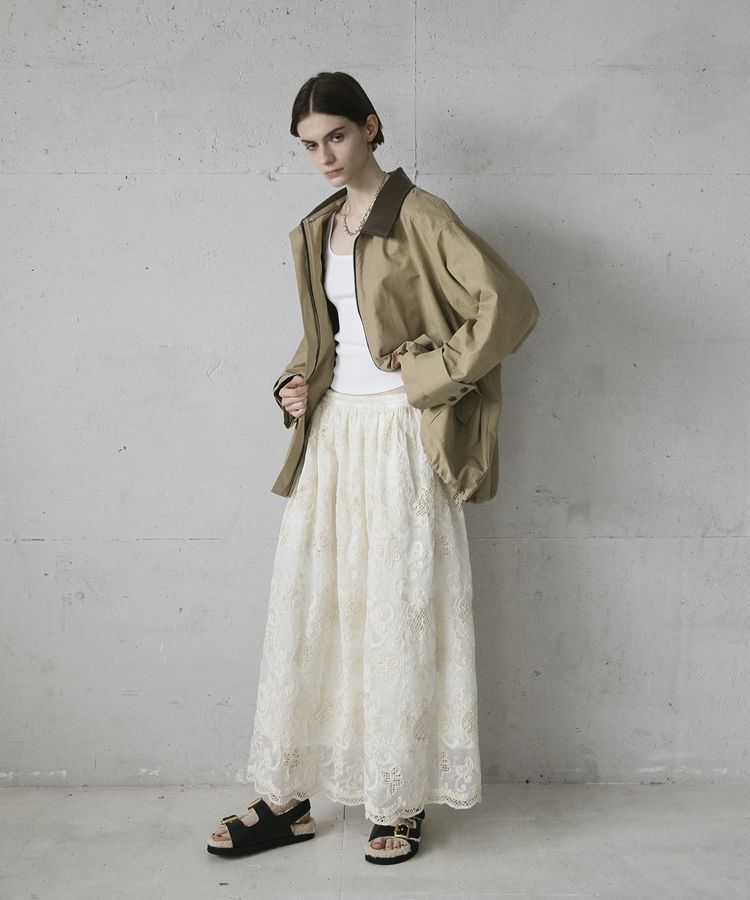 GARAGE OF GOOD CLOTHING「エコレザーカラーバルコート」|ステンカラーコート|