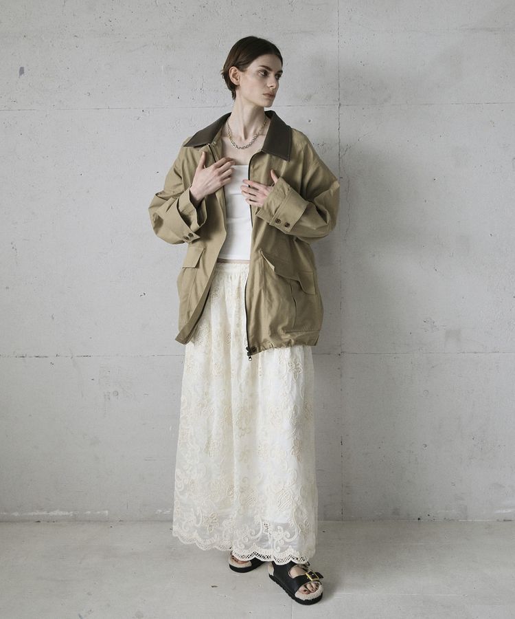 GARAGE OF GOOD CLOTHING「エコレザーカラーバルコート」|ステンカラーコート|