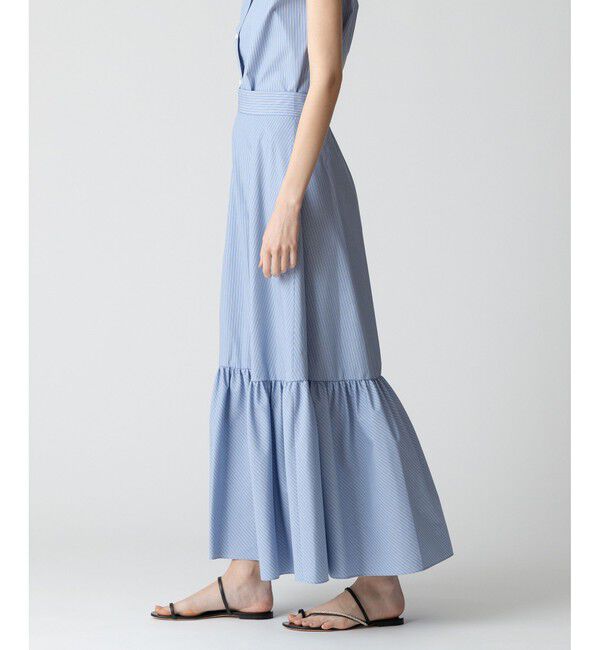 allureville「【セットアップ対応可能】ストライプアシメギャザースカート」|スカート|