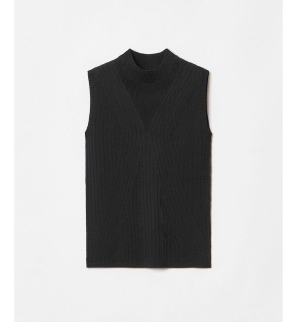 LOULOU WILLOUGHBY「【LOULOU WILLOUGHBY】リブキリカエモックネックプルオーバー」|ニット・セーター|