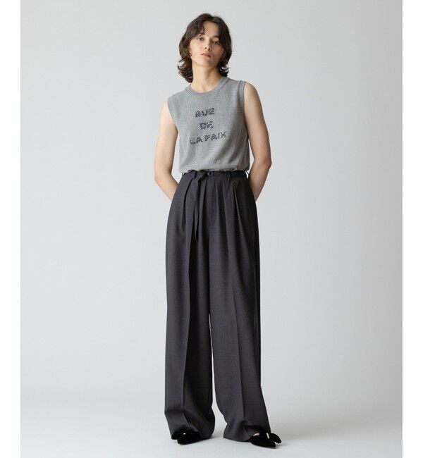 allureville「ギャバタックモダンワイドパンツ」|その他|