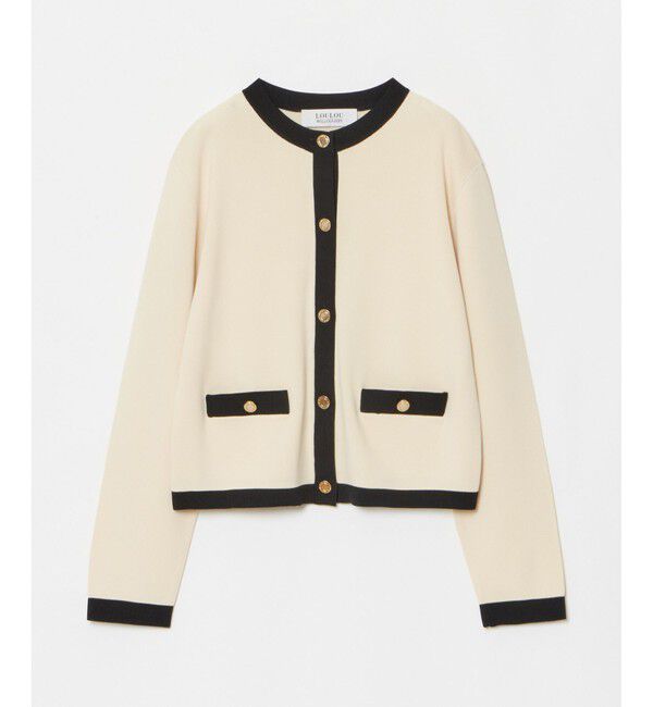 LOULOU WILLOUGHBY「◇【LOULOU WILLOUGHBY】バイカラーコンパクトカーディガン」|カーディガン|