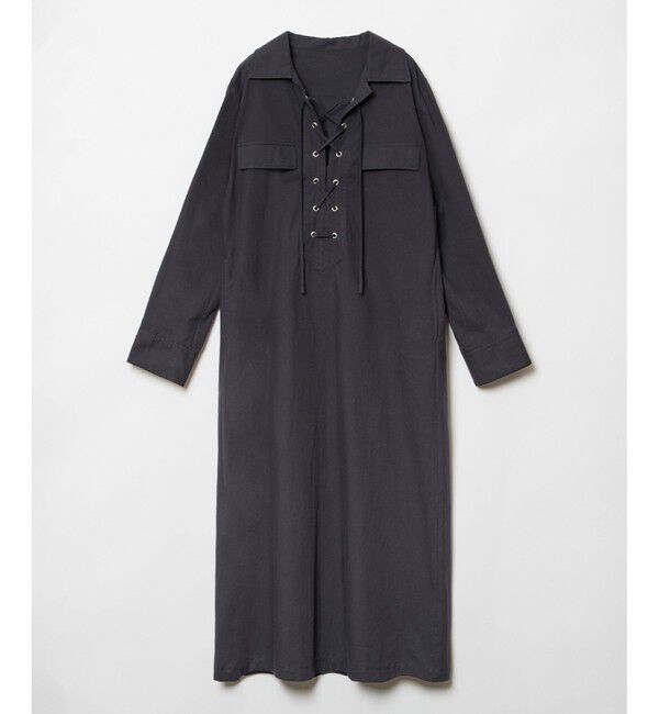 allureville「レースアップシャツワンピース」|ワンピース|