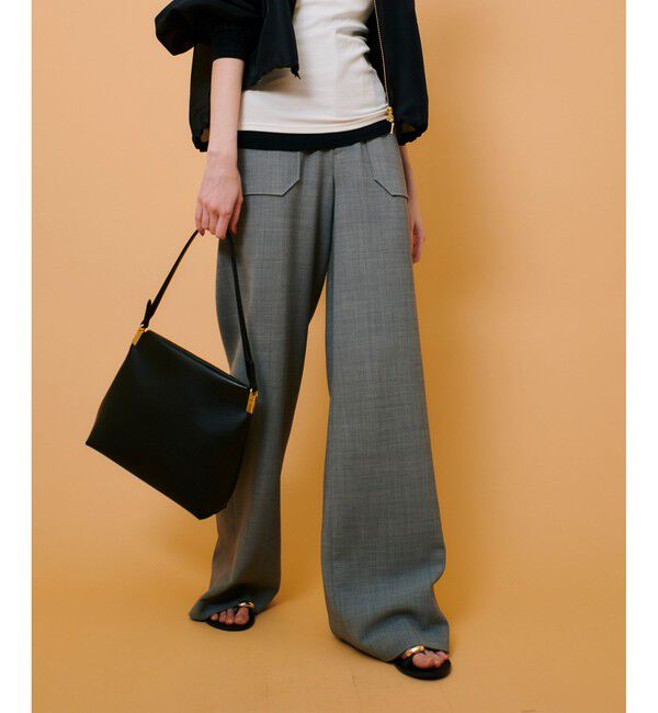 allureville「T/W 2WAYバイヤスワイドパンツ」|サルエル|
