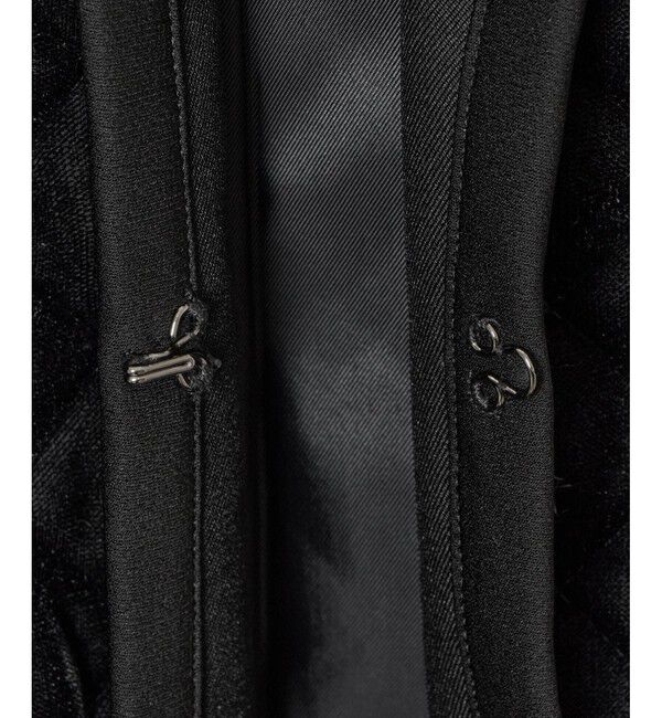 LOULOU WILLOUGHBY「【LOULOU WILLOUGHBY】ベロアキルティングショートジャケット」|ノーカラージャケット|