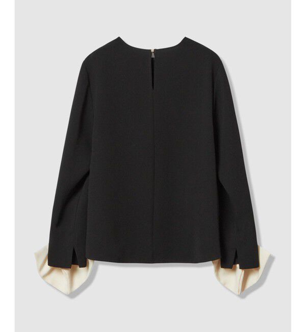 LOULOU WILLOUGHBY「【LOULOU WILLOUGHBY】ダブルクロス袖リボンブラウス」|シャツ・ブラウス|