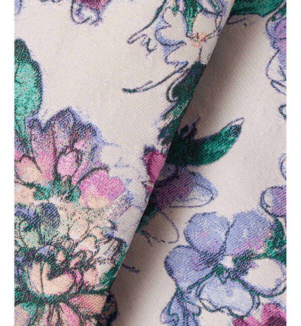 LOULOU WILLOUGHBY「【LOULOU WILLOUGHBY】LIMONTAフラワージャガードシャツワンピース」|ワンピース|