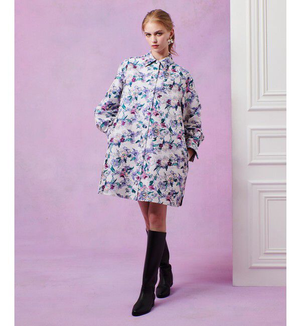 LOULOU WILLOUGHBY「【LOULOU WILLOUGHBY】LIMONTAフラワージャガードシャツワンピース」|ワンピース|