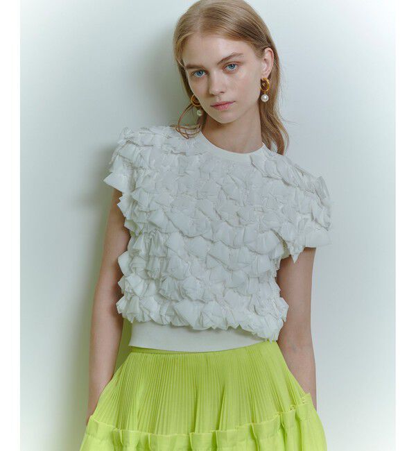 LOULOU WILLOUGHBY「【LOULOU WILLOUGHBY】ペタルパピヨンプルオーバー」|ニット・セーター|