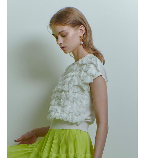 LOULOU WILLOUGHBY「【LOULOU WILLOUGHBY】ペタルパピヨンプルオーバー」|ニット・セーター|