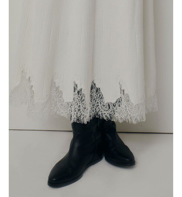 allureville「レースドッキングニットスカート」|スカート|