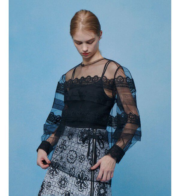 LOULOU WILLOUGHBY「【LOULOU WILLOUGHBY】チュールレースブラウス」|シャツ・ブラウス|