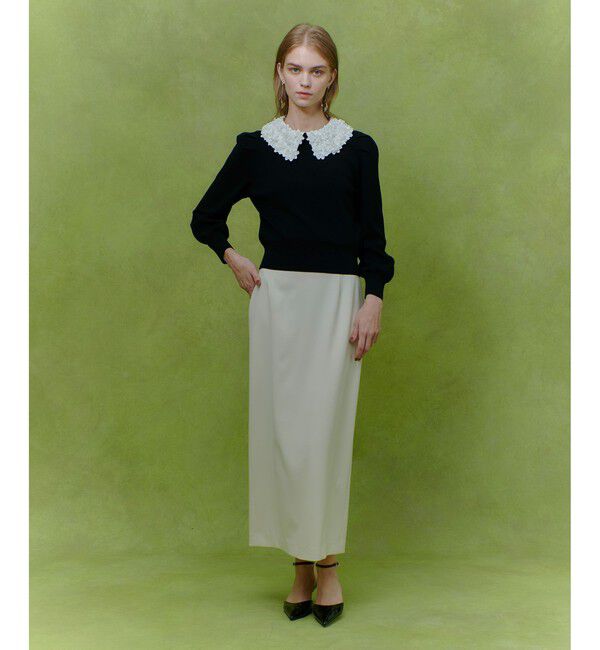 LOULOU WILLOUGHBY「【LOULOU WILLOUGHBY】ダブルクロスタイトスカート」|タイト|