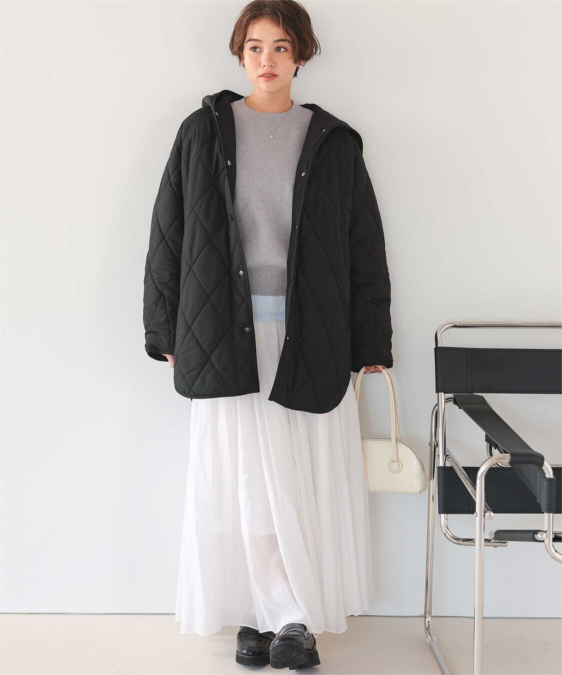 titivate「フーデットキルティングショートコート」|その他|