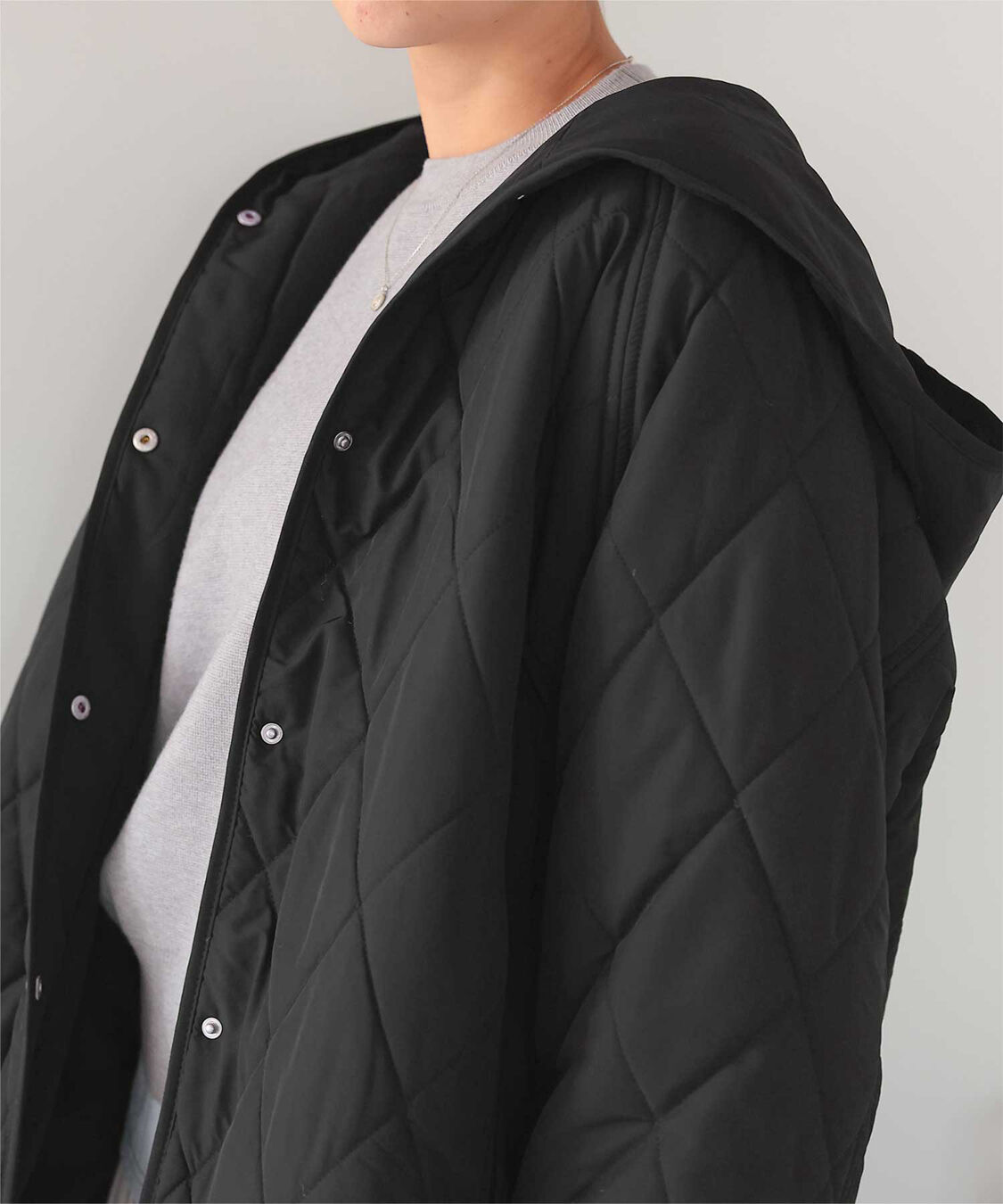 titivate「フーデットキルティングショートコート」|その他|