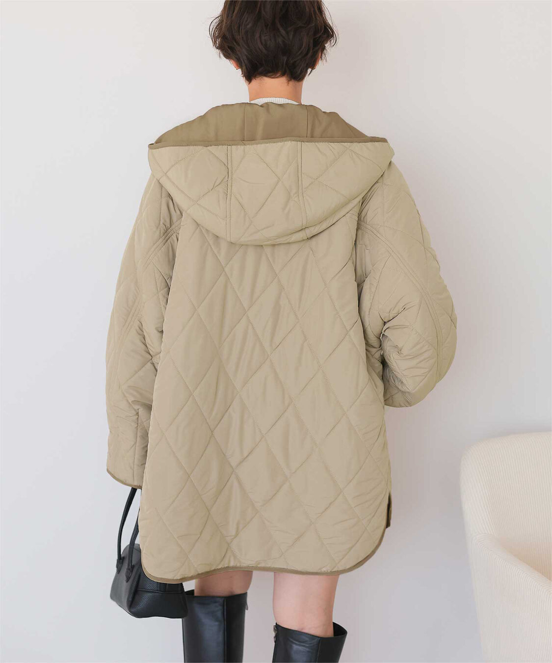 titivate「フーデットキルティングショートコート」|その他|