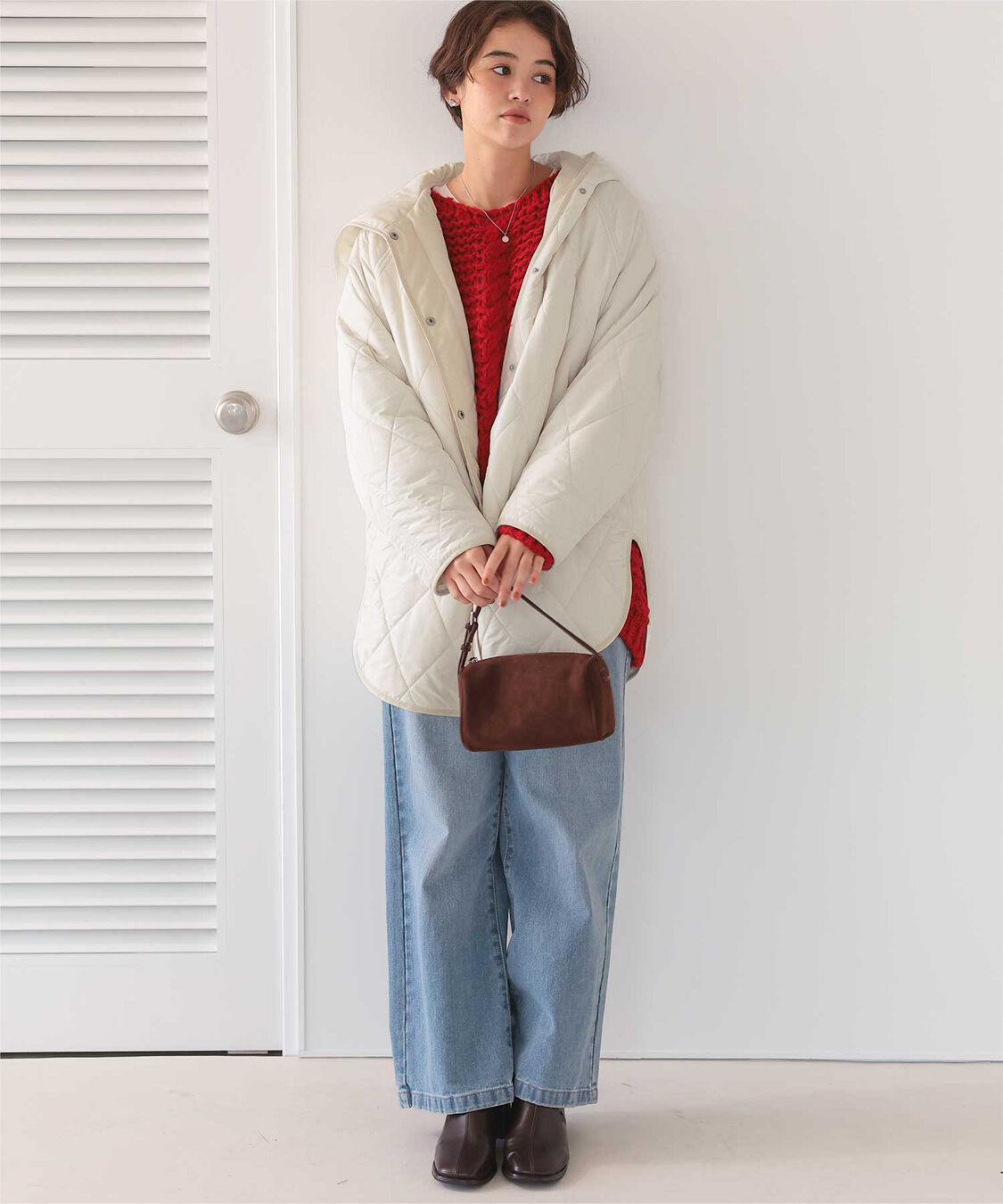 titivate「フーデットキルティングショートコート」|その他|