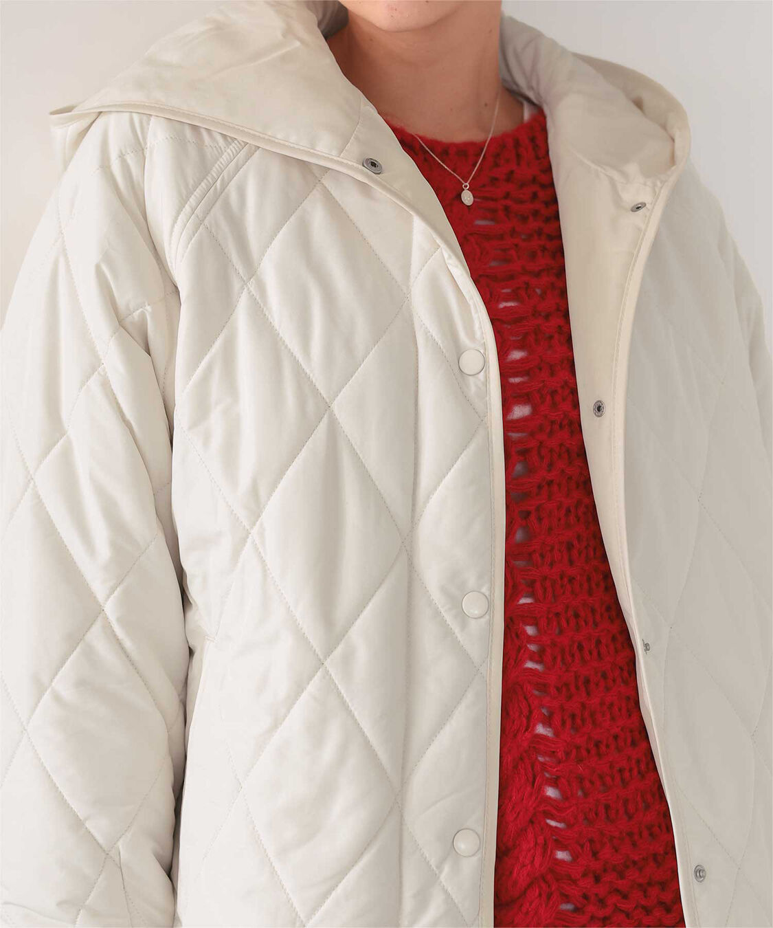 titivate「フーデットキルティングショートコート」|その他|