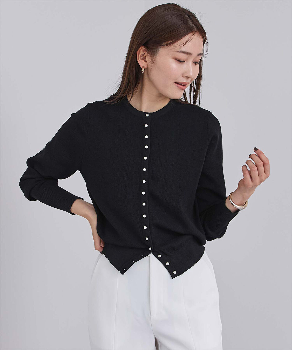 ur's「2wayパール釦ニットカーディガン」|ニット・セーター|