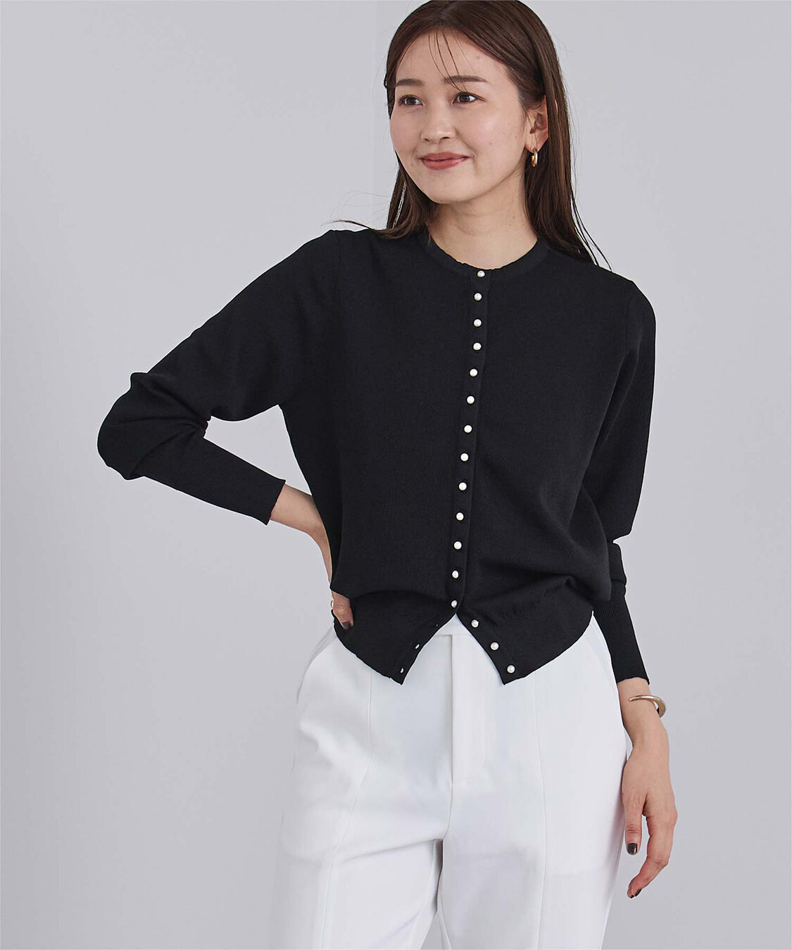 ur's「2wayパール釦ニットカーディガン」|ニット・セーター|