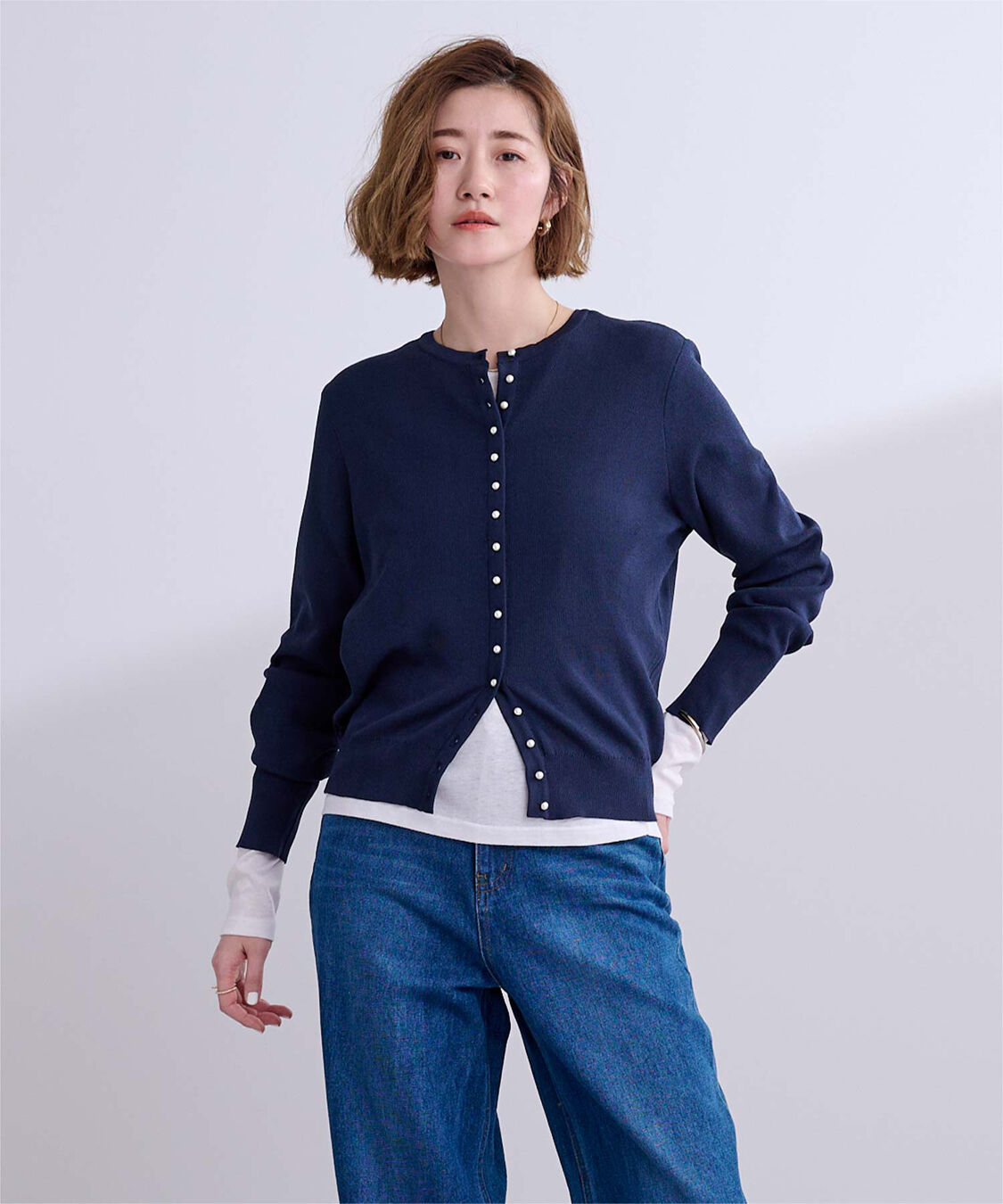ur's「2wayパール釦ニットカーディガン」|ニット・セーター|