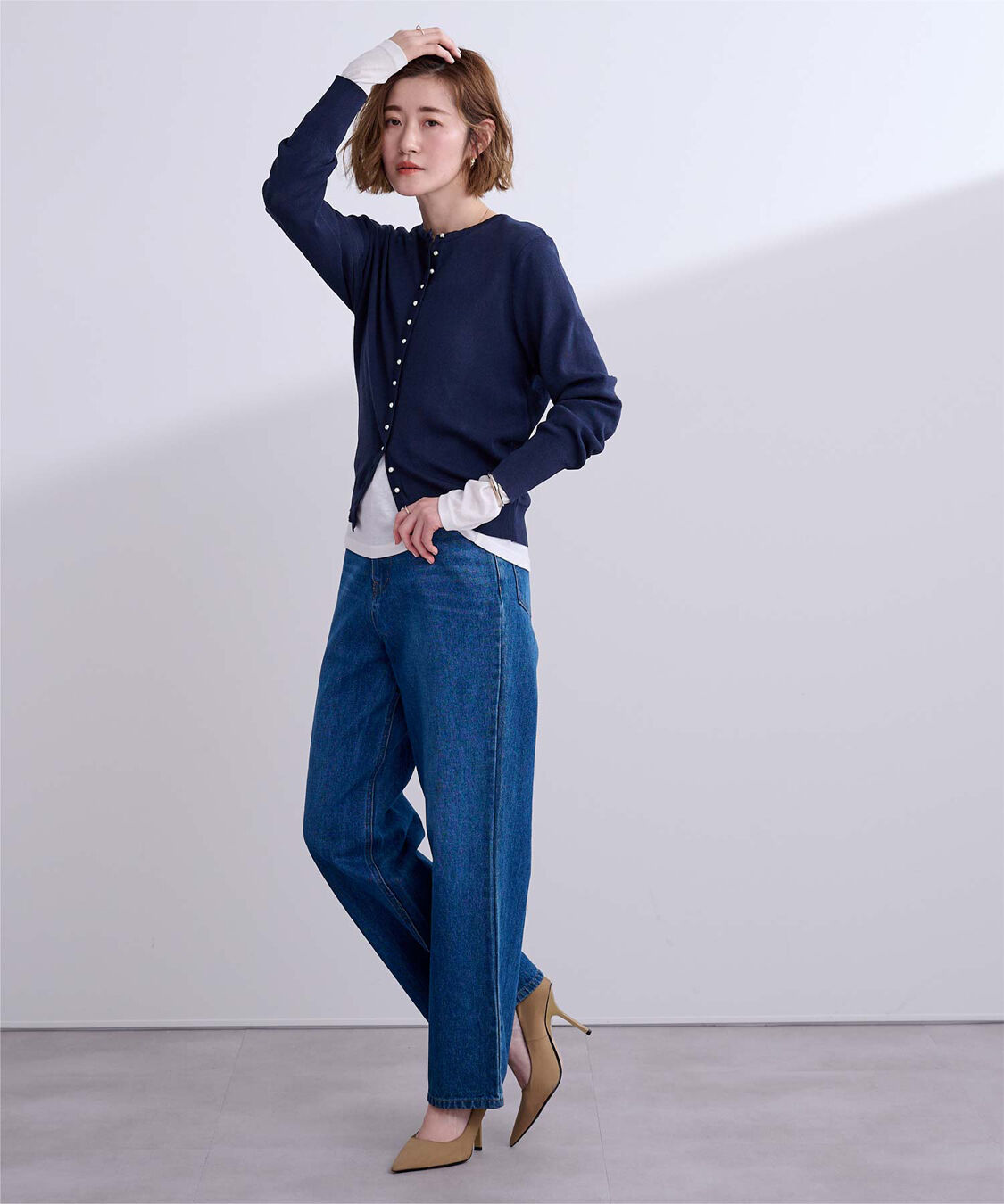 ur's「2wayパール釦ニットカーディガン」|ニット・セーター|