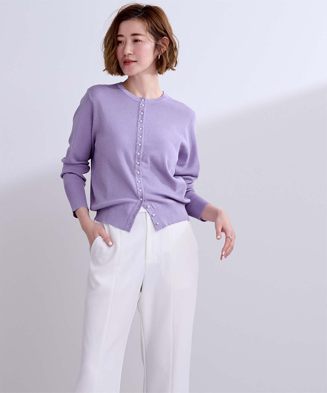 ur's「2wayパール釦ニットカーディガン」|ニット・セーター|