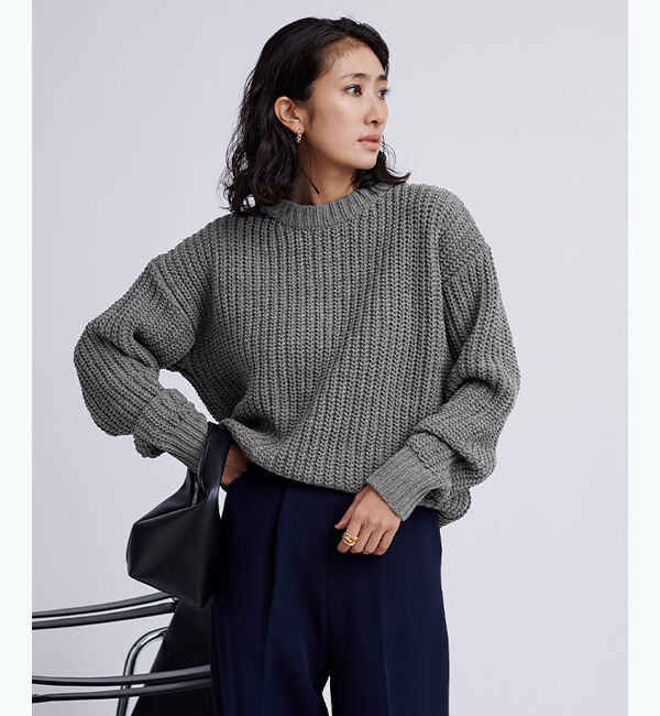 ur's「モールヤーンチャンキーニットプルオーバー」|ニット・セーター|