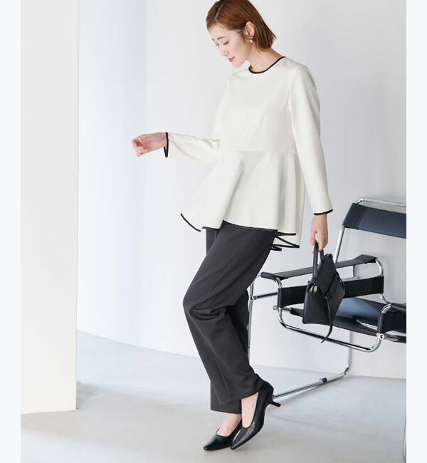 ur's「パイピングペプラムトップス」|Tシャツ・カットソー|