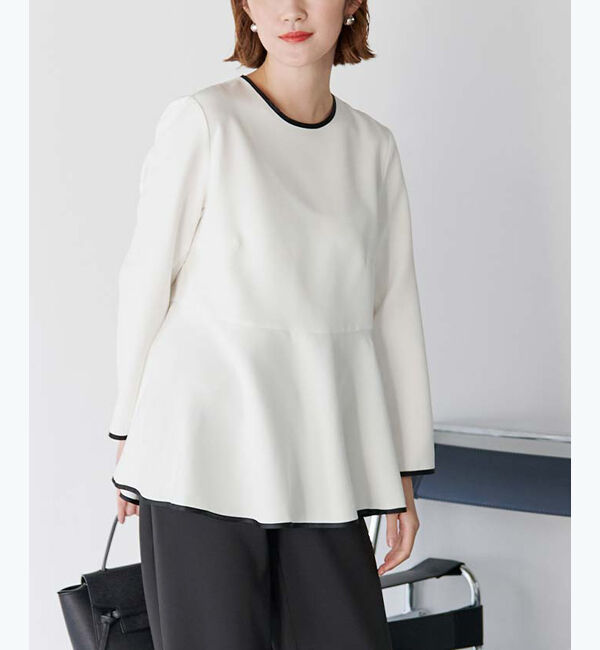 ur's「パイピングペプラムトップス」|Tシャツ・カットソー|