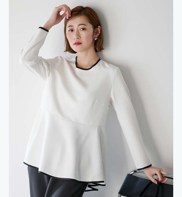 ur's「パイピングペプラムトップス」|Tシャツ・カットソー|